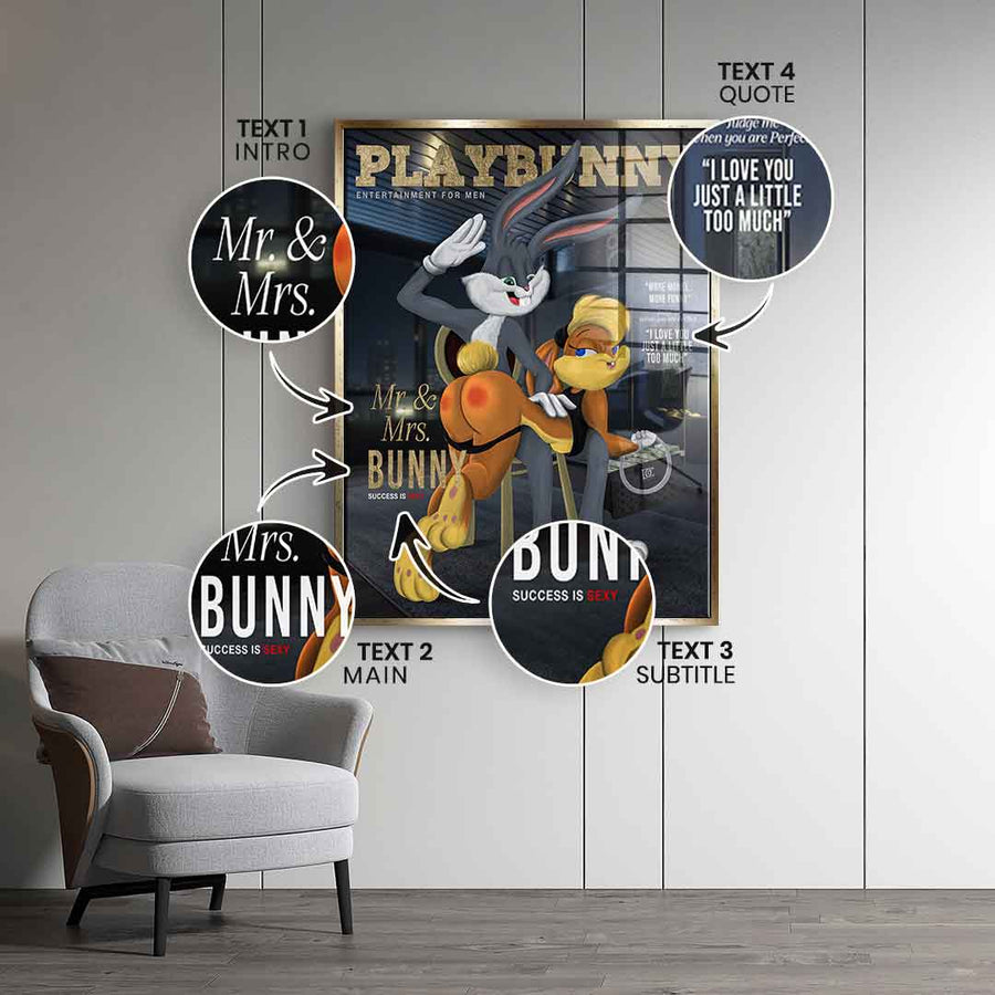 Playbunny Personalisierbar - Blattgold