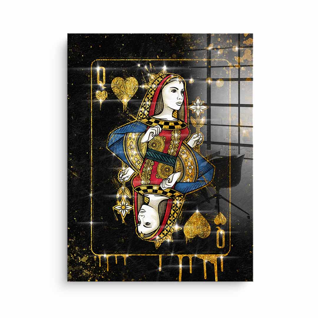 Queen Card - Złoto płatkowe