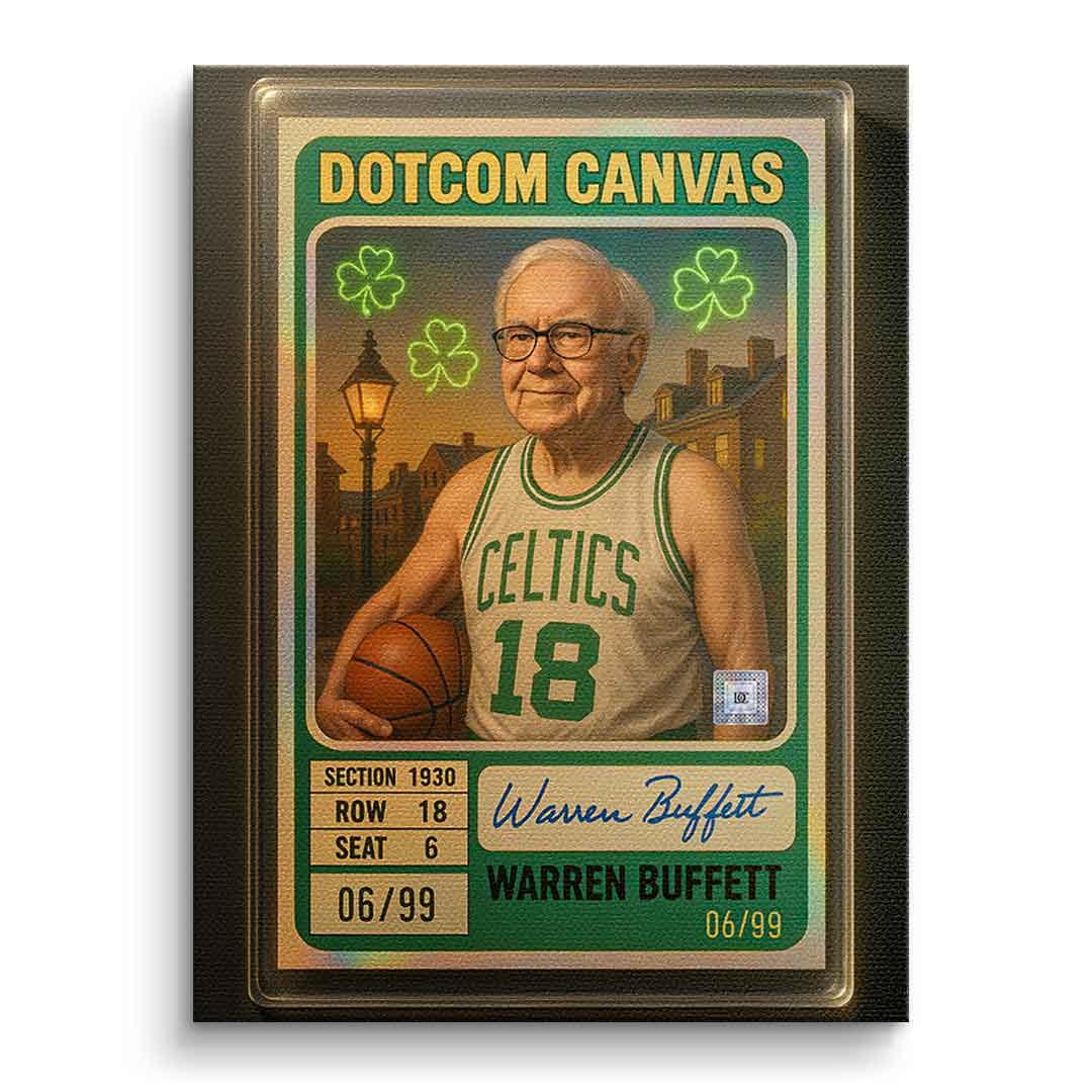 DOTCOMCANVAS Warren Buffett Basketball Card Leinwand - 10