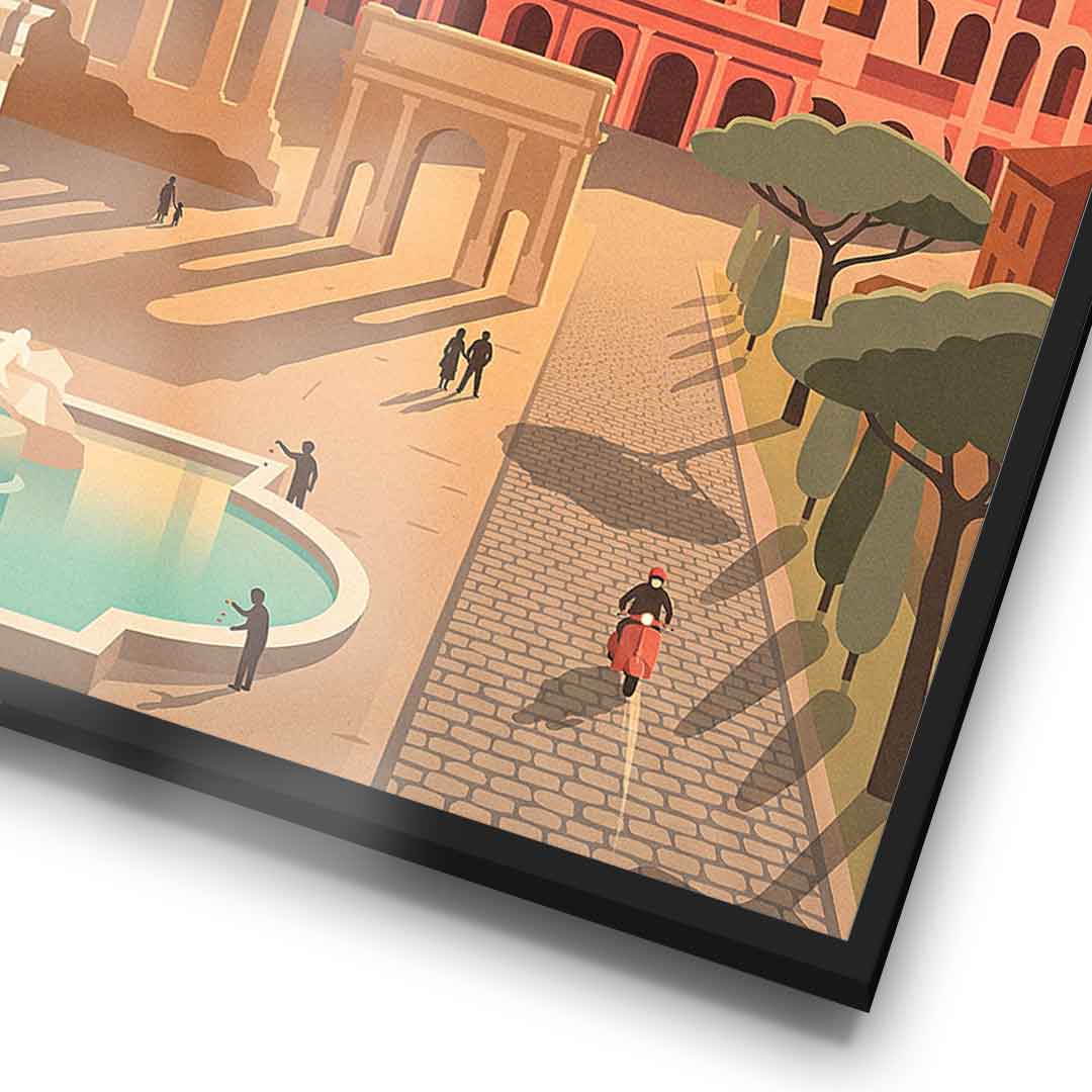 Rome Poster Detail-Frame-Vertical