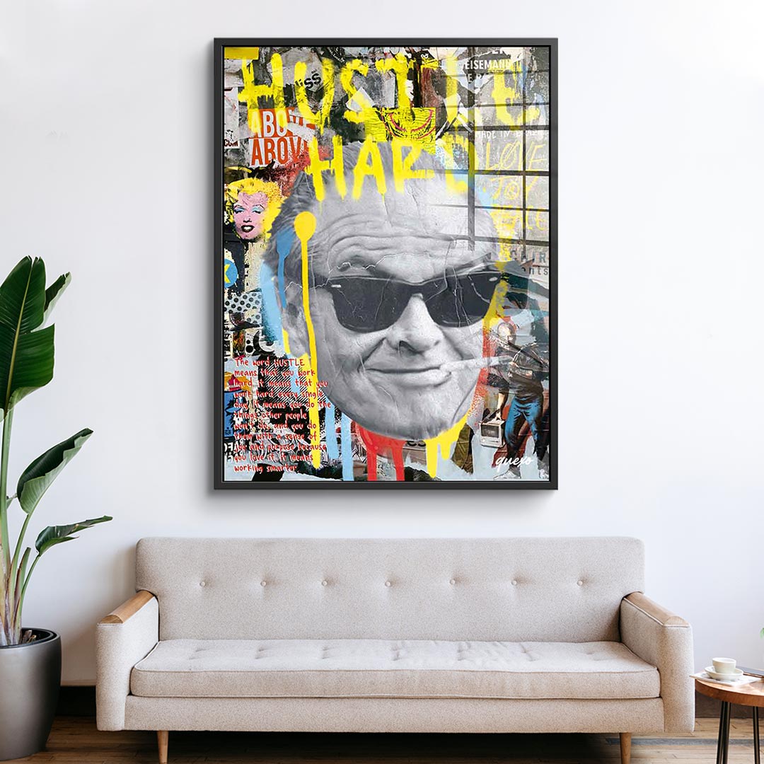 Hustle Hard - Acrylglas