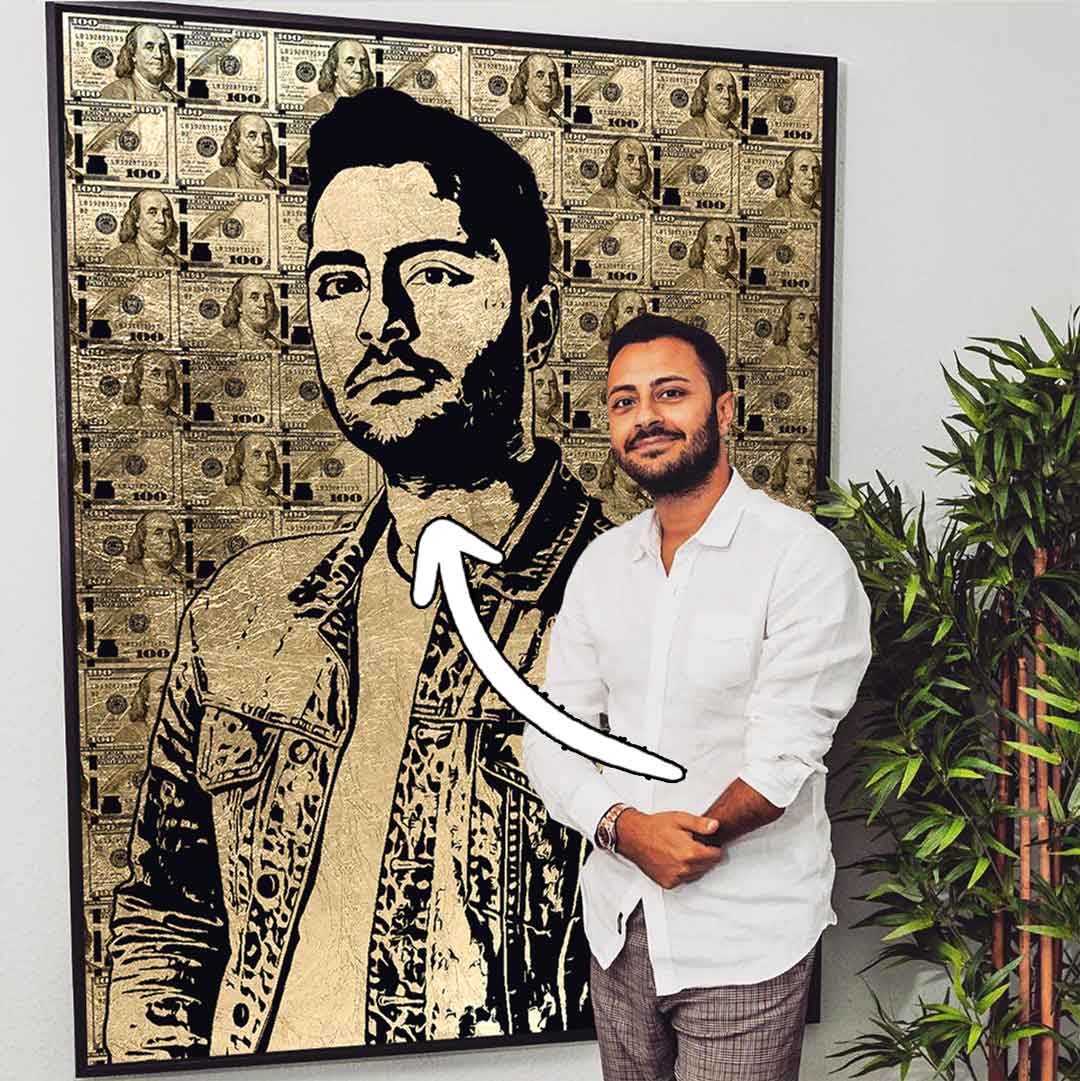 GOLD MONEY PORTRAIT - personalierbar