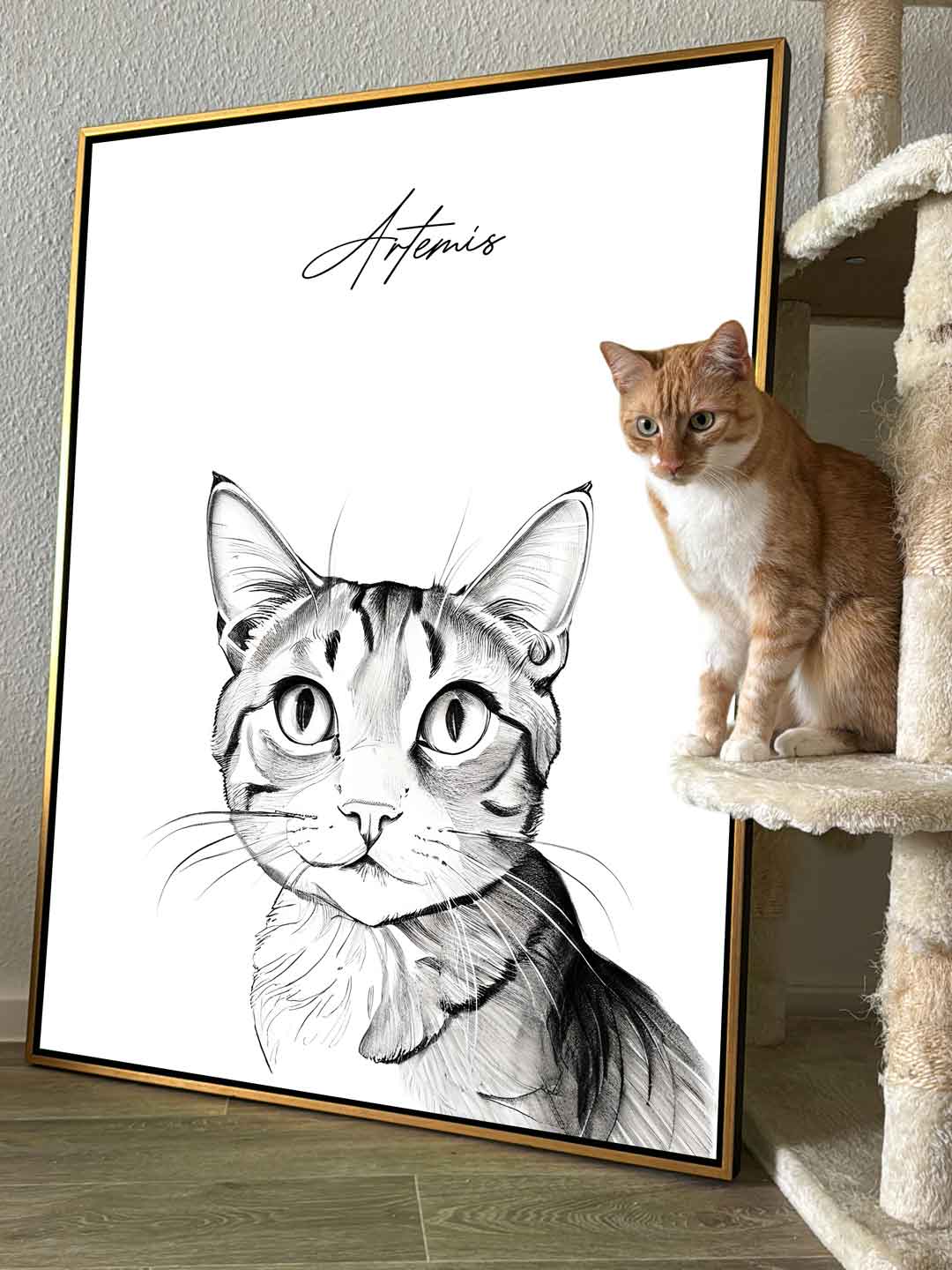 Pencil Drawing Pet Portrait Customizable