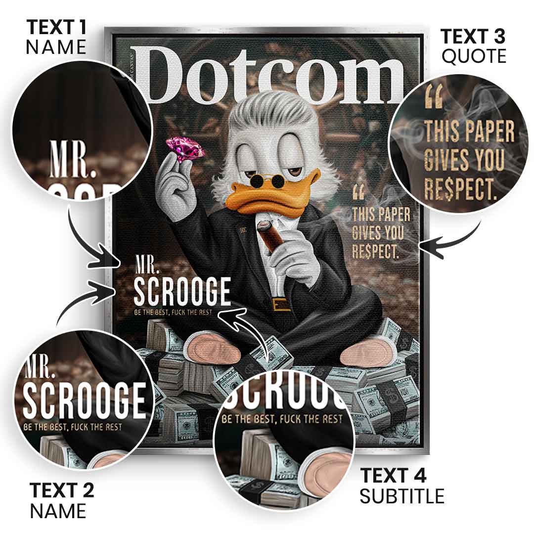 Personalisierbar Mr. RE$PECT - Leinwand