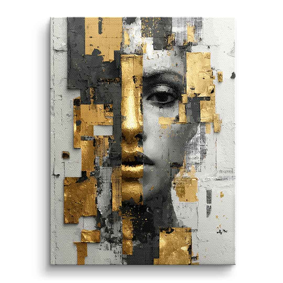 Gold White Half Face