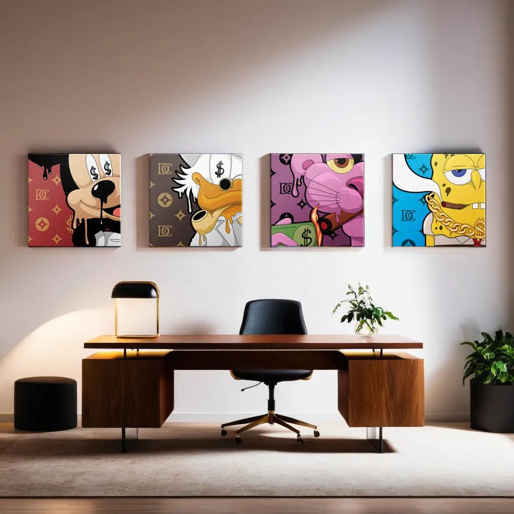 Melting Friends - Leinwand 4x