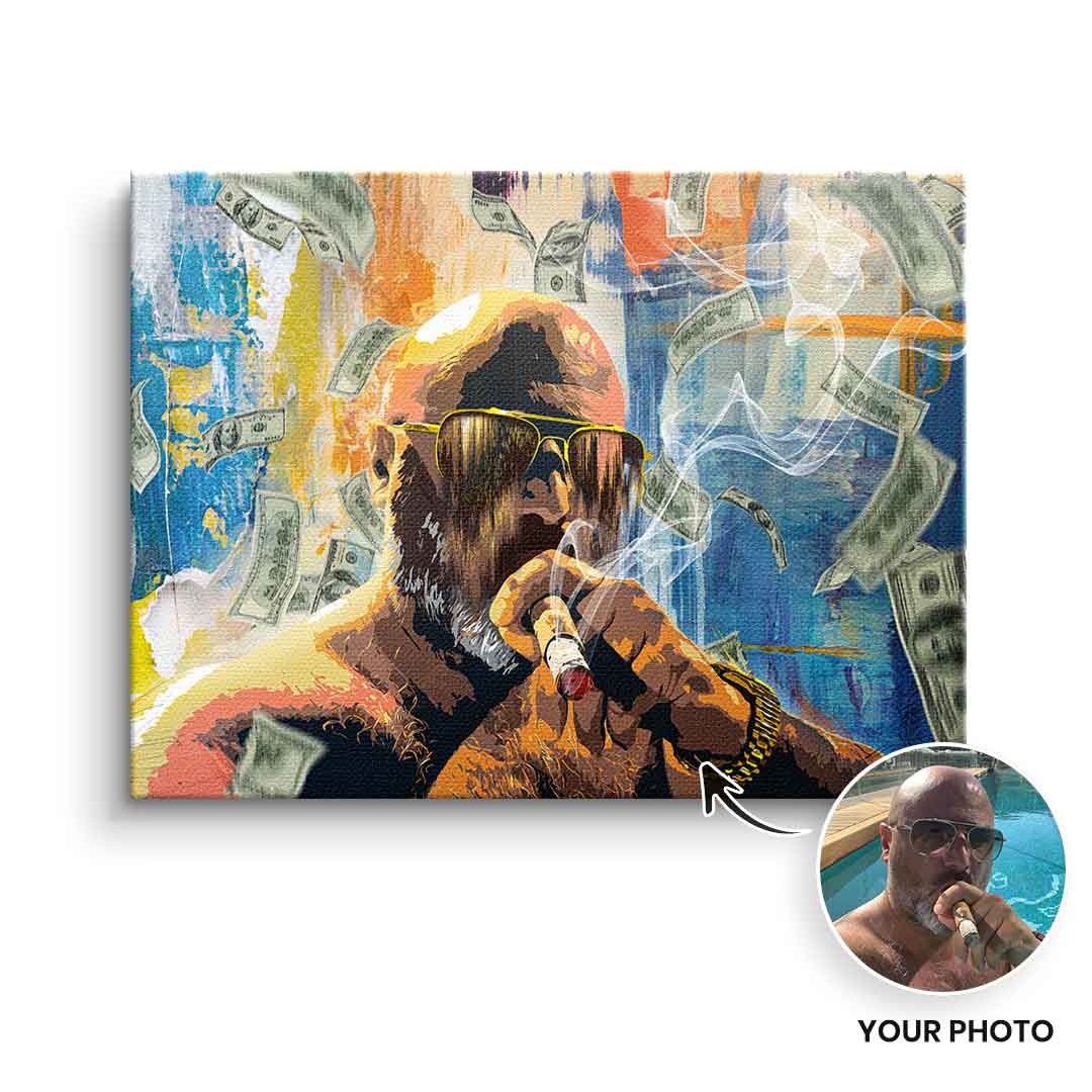 Money Rain Portrait - personalisierbar