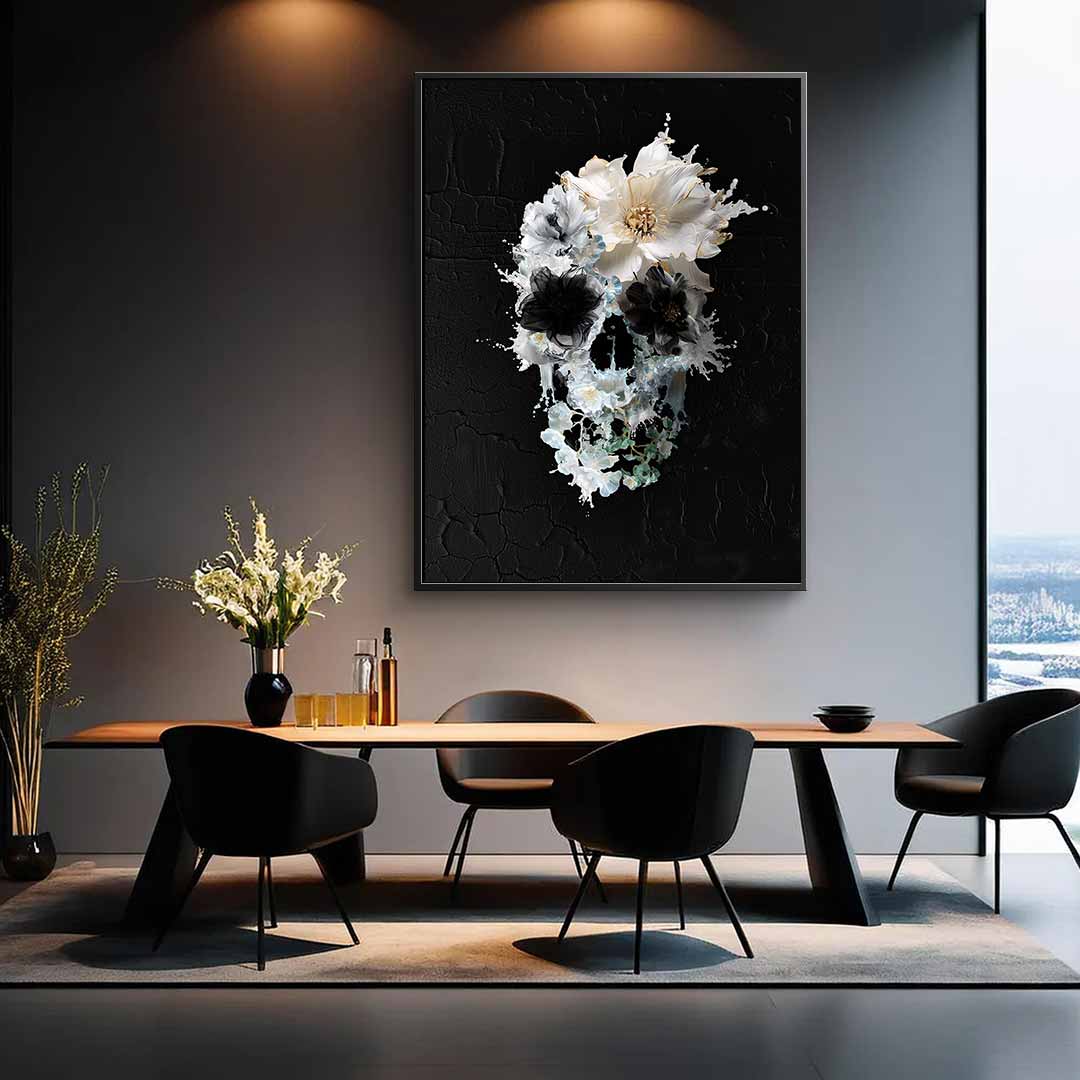 Splash Floral Skull