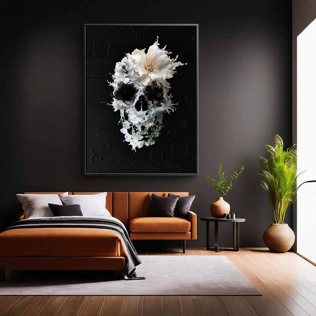 Splash Floral Skull