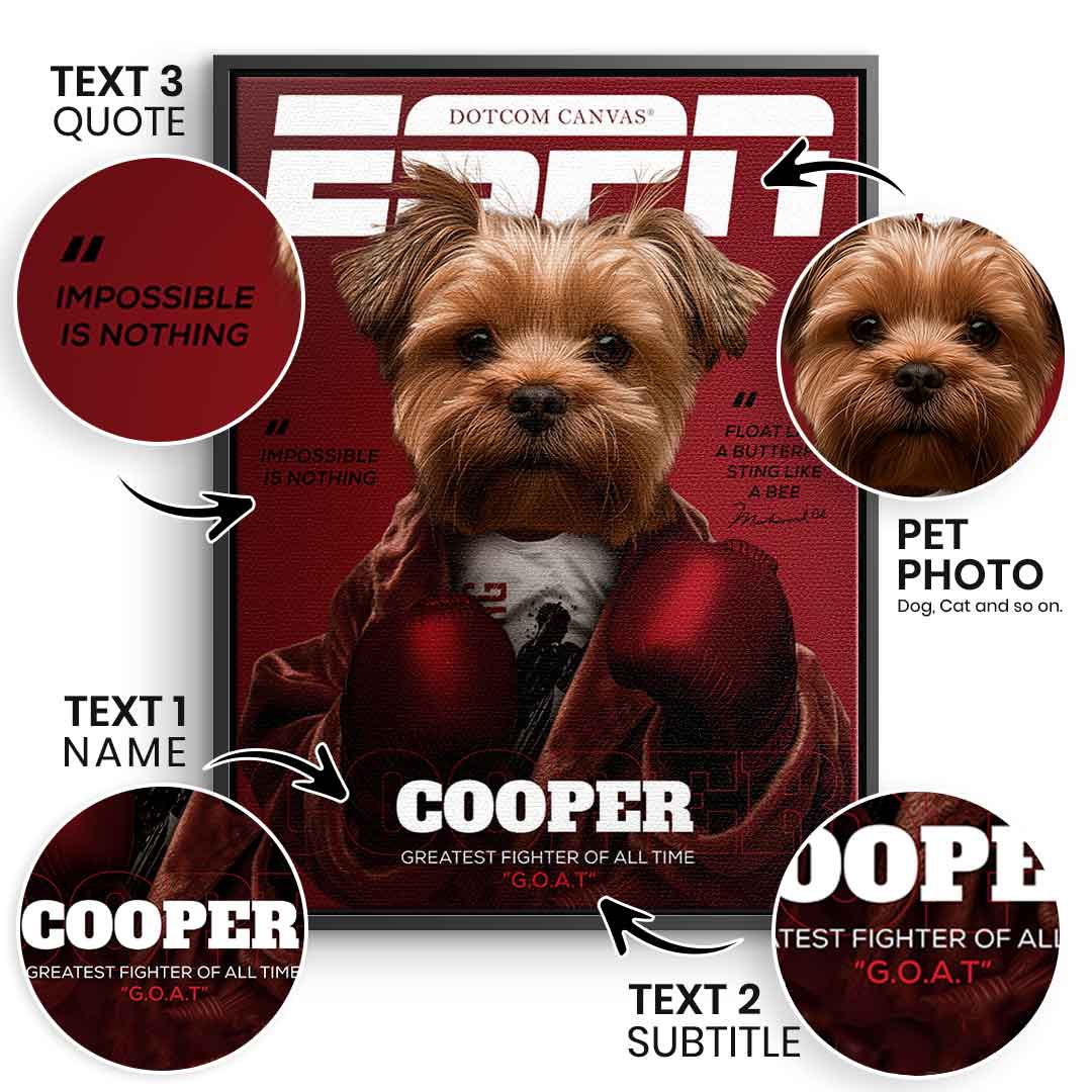Magazyn ESPN Portret Zwierzęcia Personalizowany