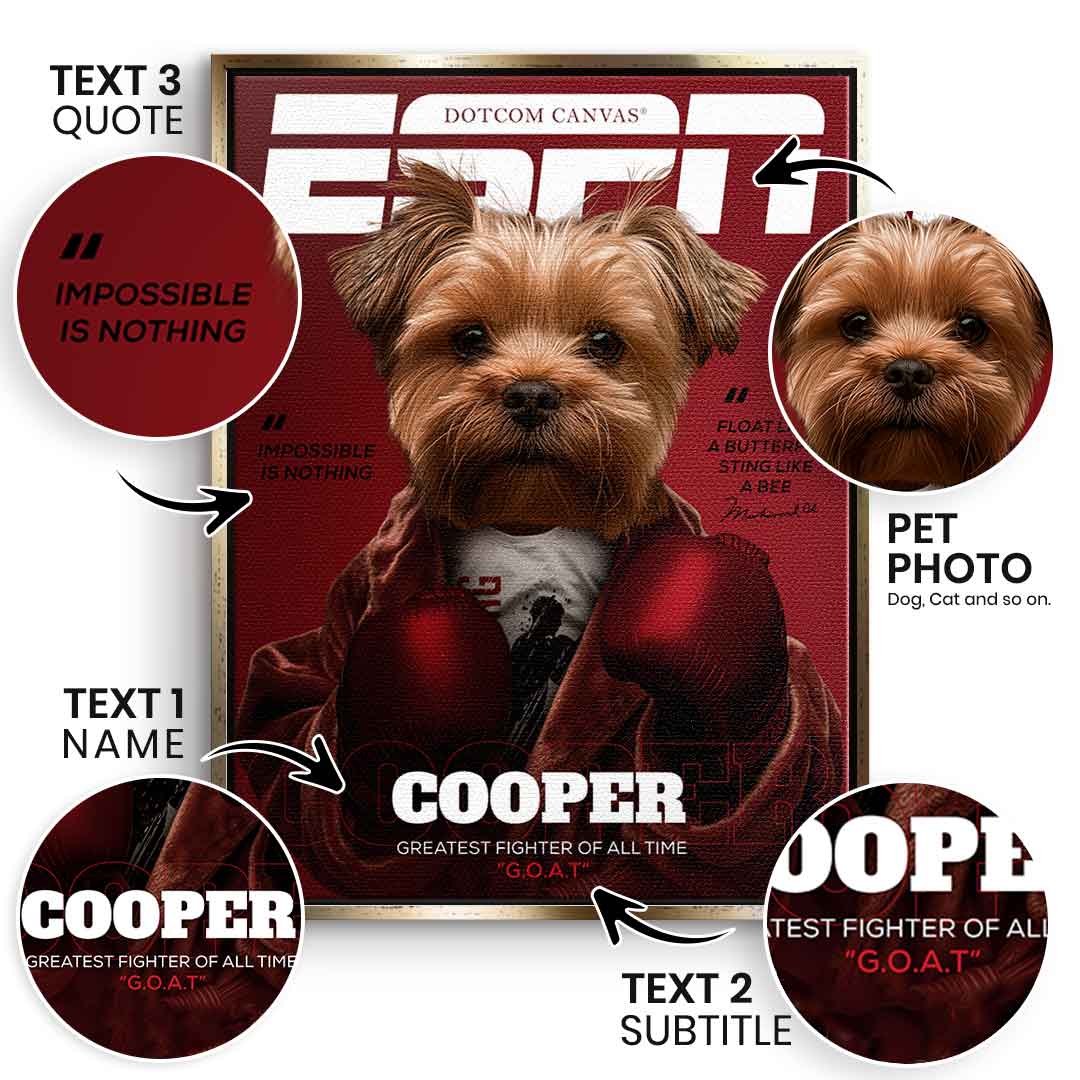 Magazyn ESPN Portret Zwierzęcia Personalizowany