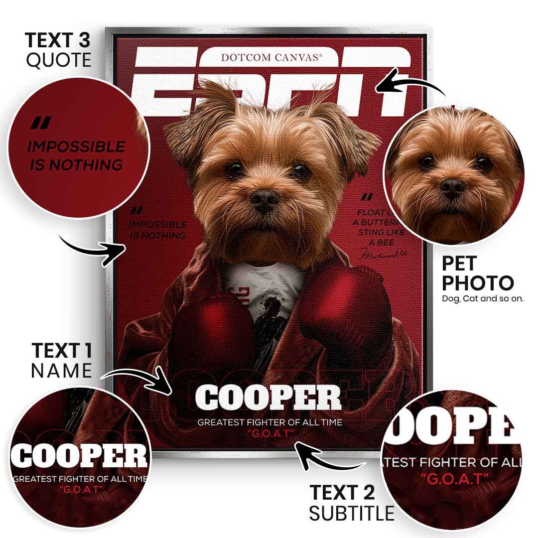 Magazyn ESPN Portret Zwierzęcia Personalizowany