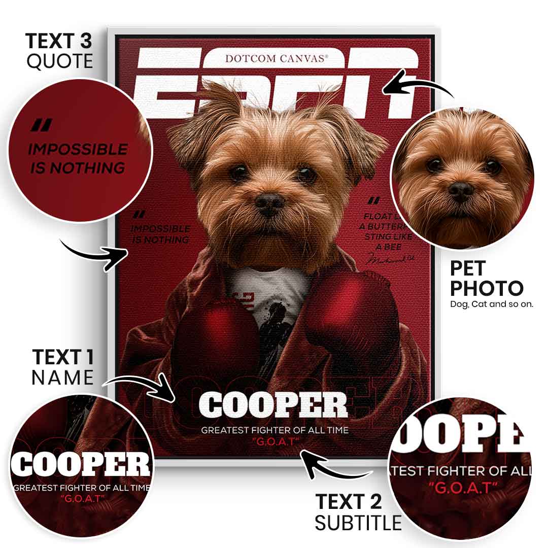 Magazyn ESPN Portret Zwierzęcia Personalizowany