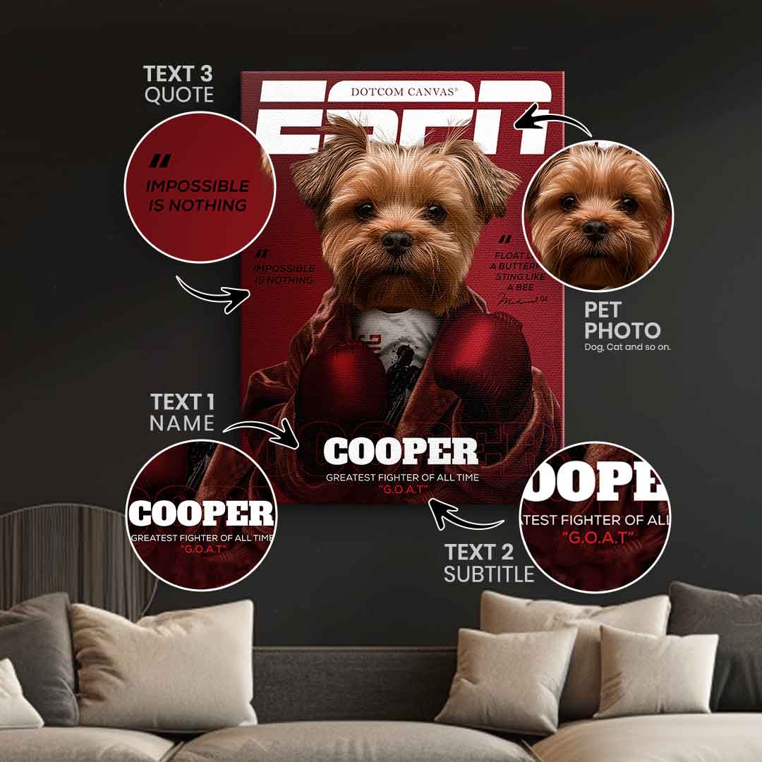 Magazyn ESPN Portret Zwierzęcia Personalizowany