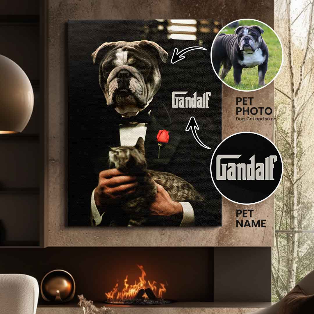 Portret zwierzaka dla Ojca Chrzestnego - Personalizowany