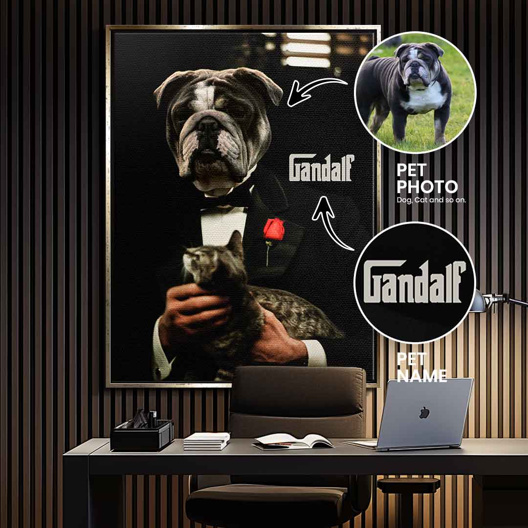 Portret zwierzaka dla Ojca Chrzestnego - Personalizowany