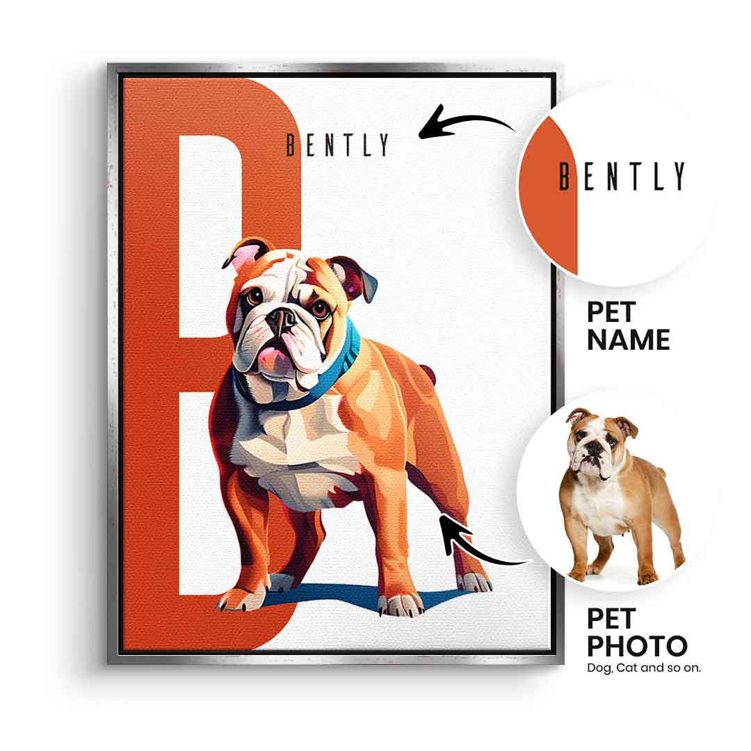 "Geometrischer Stil" Haustier Portrait - Personalisierbar