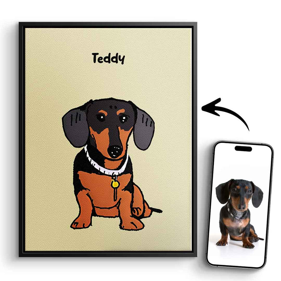 Child-Painted Pet Portrait - Personalizable