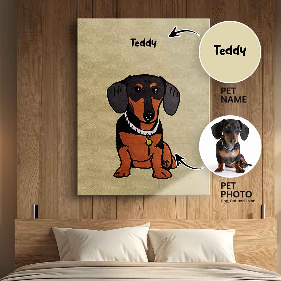 Child-Painted Pet Portrait - Personalizable