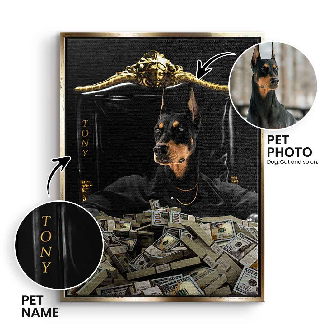 Scarface Haustier Portrait Personalisierbar