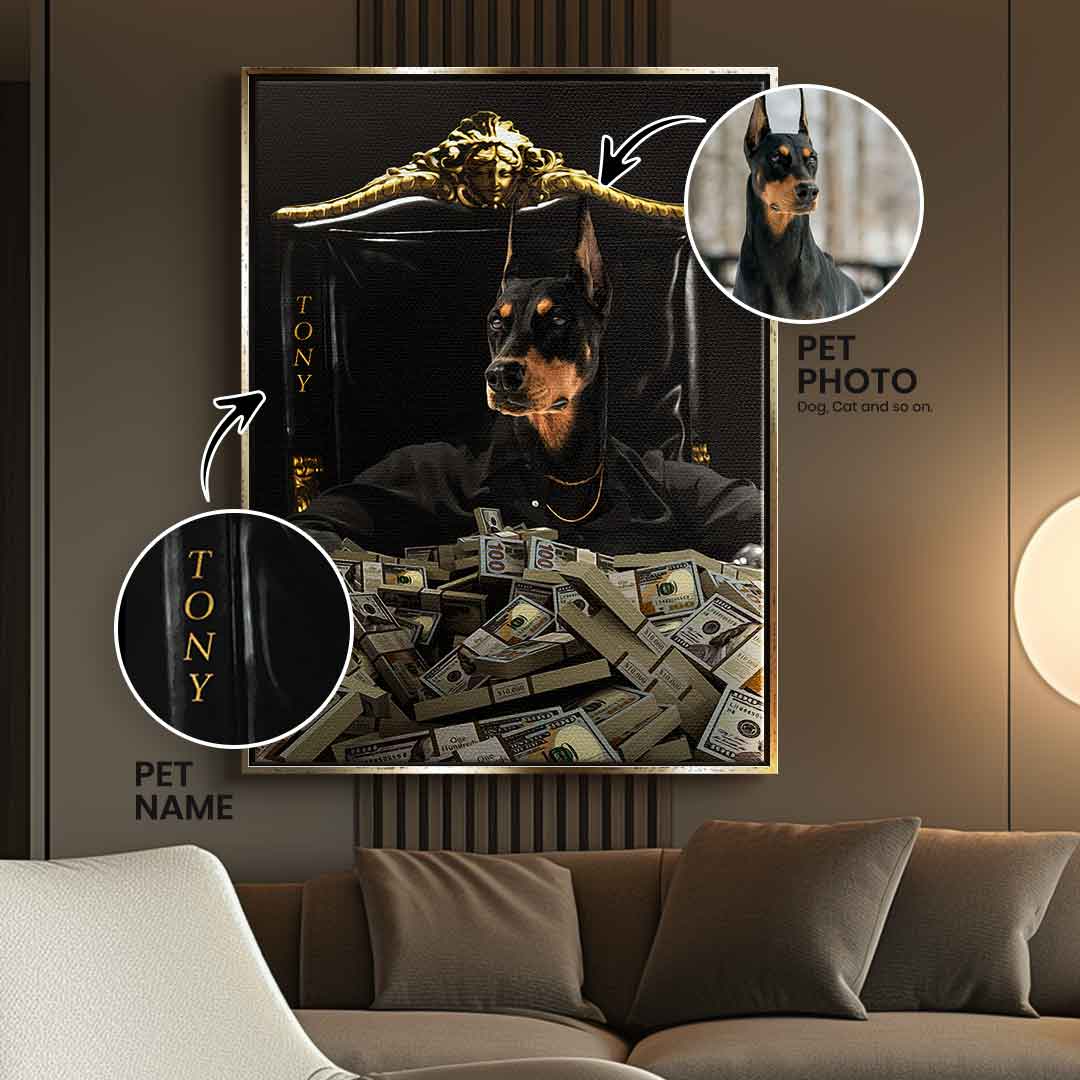 Scarface Haustier Portrait Personalisierbar