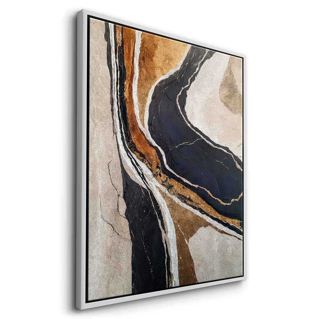 Textured Earth in Black and Gold