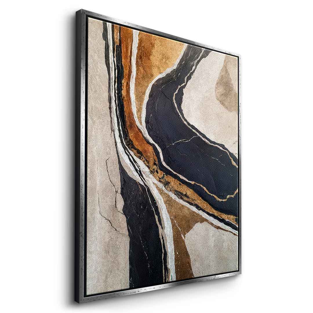 Textured Earth in Black and Gold