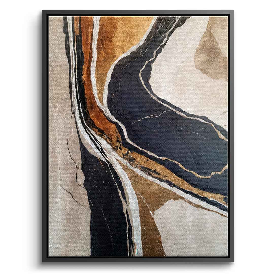 Textured Earth in Black and Gold