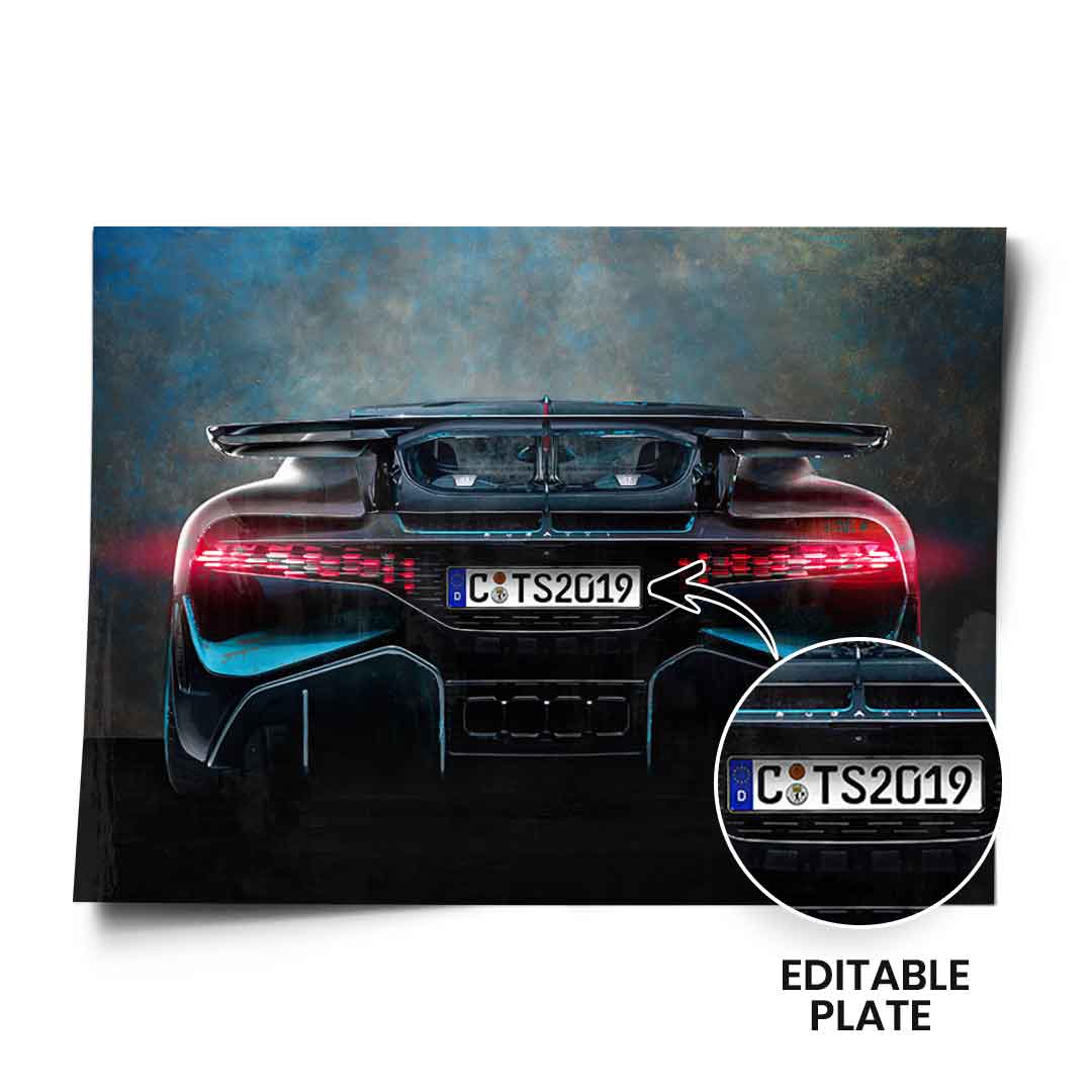 Bugatti z tyłu – Plakat – Możliwość personalizacji