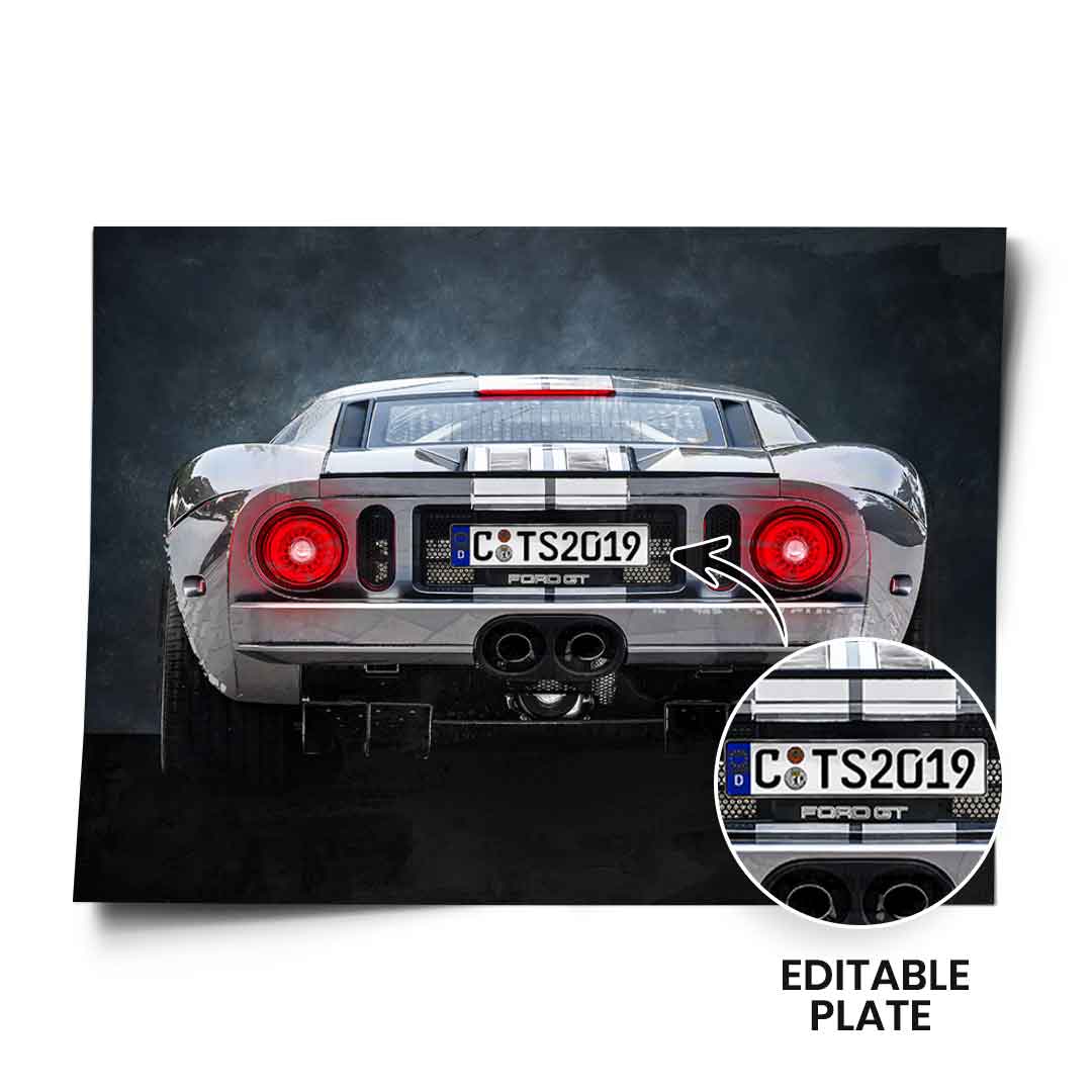 Ford GT Backside - Poster - customizable