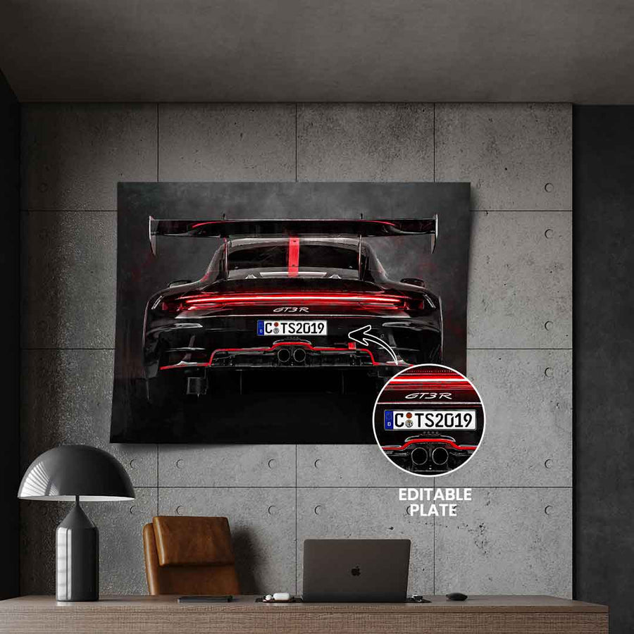 Porsche Backside Poster - Customizable