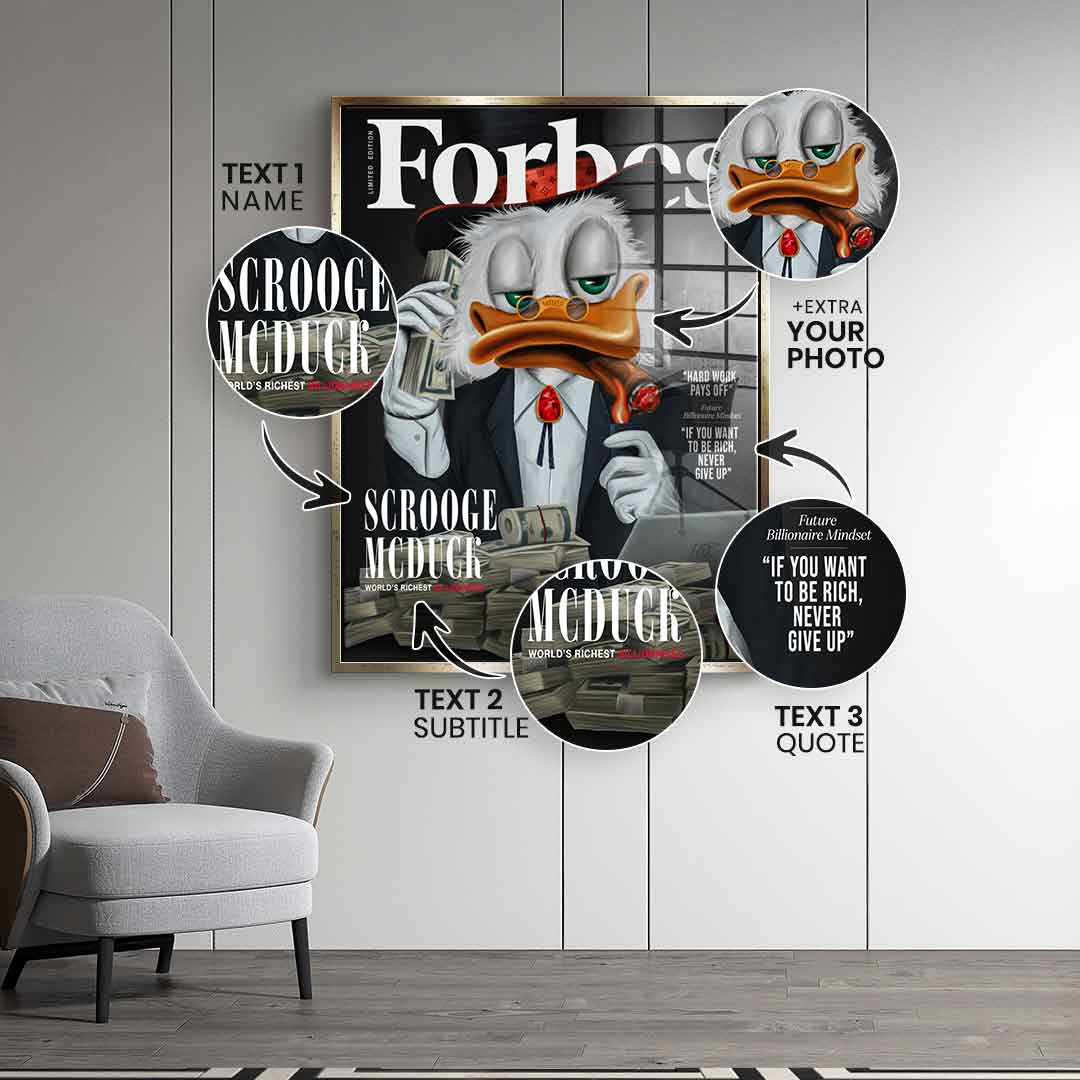 Personalisierbar Billionaire Duck - Acrylglas