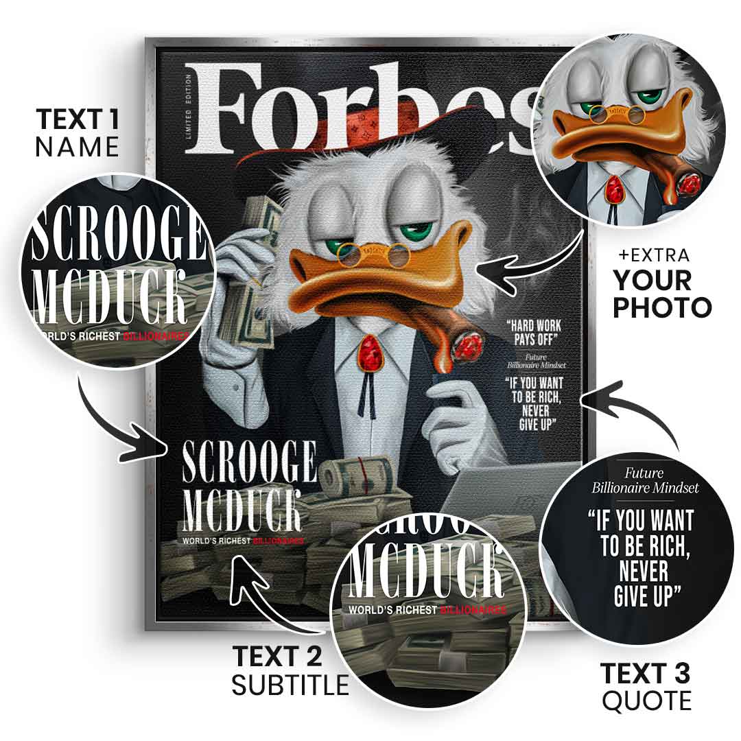 Customizable Billionaire Duck Canvas