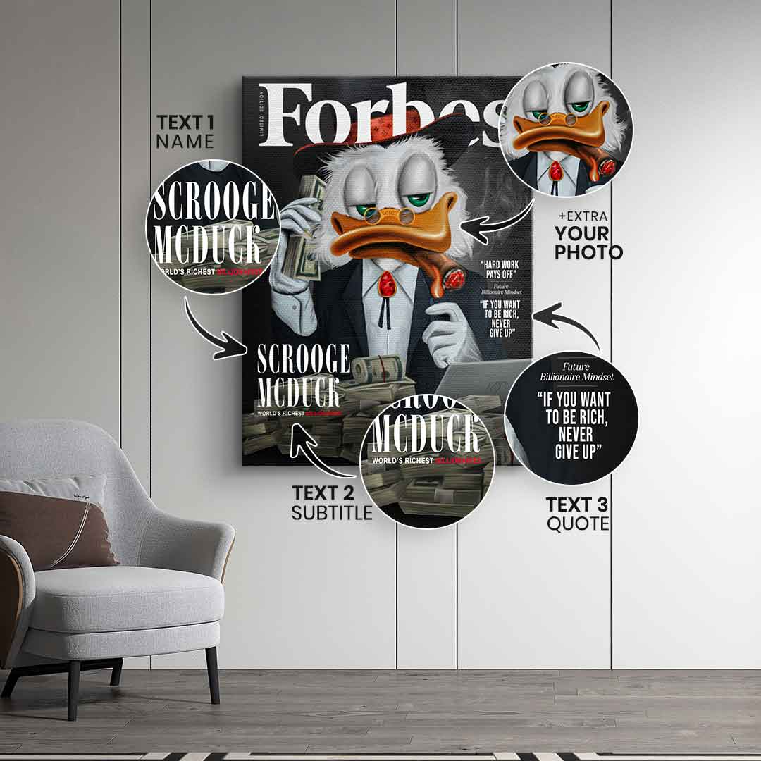 Customizable Billionaire Duck Canvas