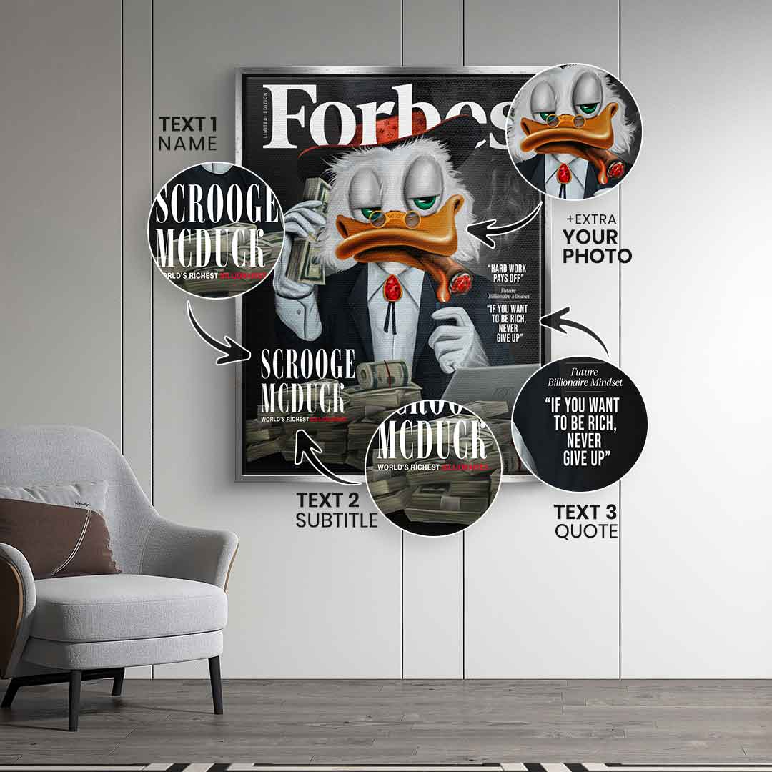 Customizable Billionaire Duck Canvas