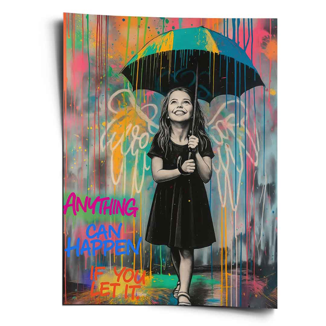 Banksy Umbrella - Poster