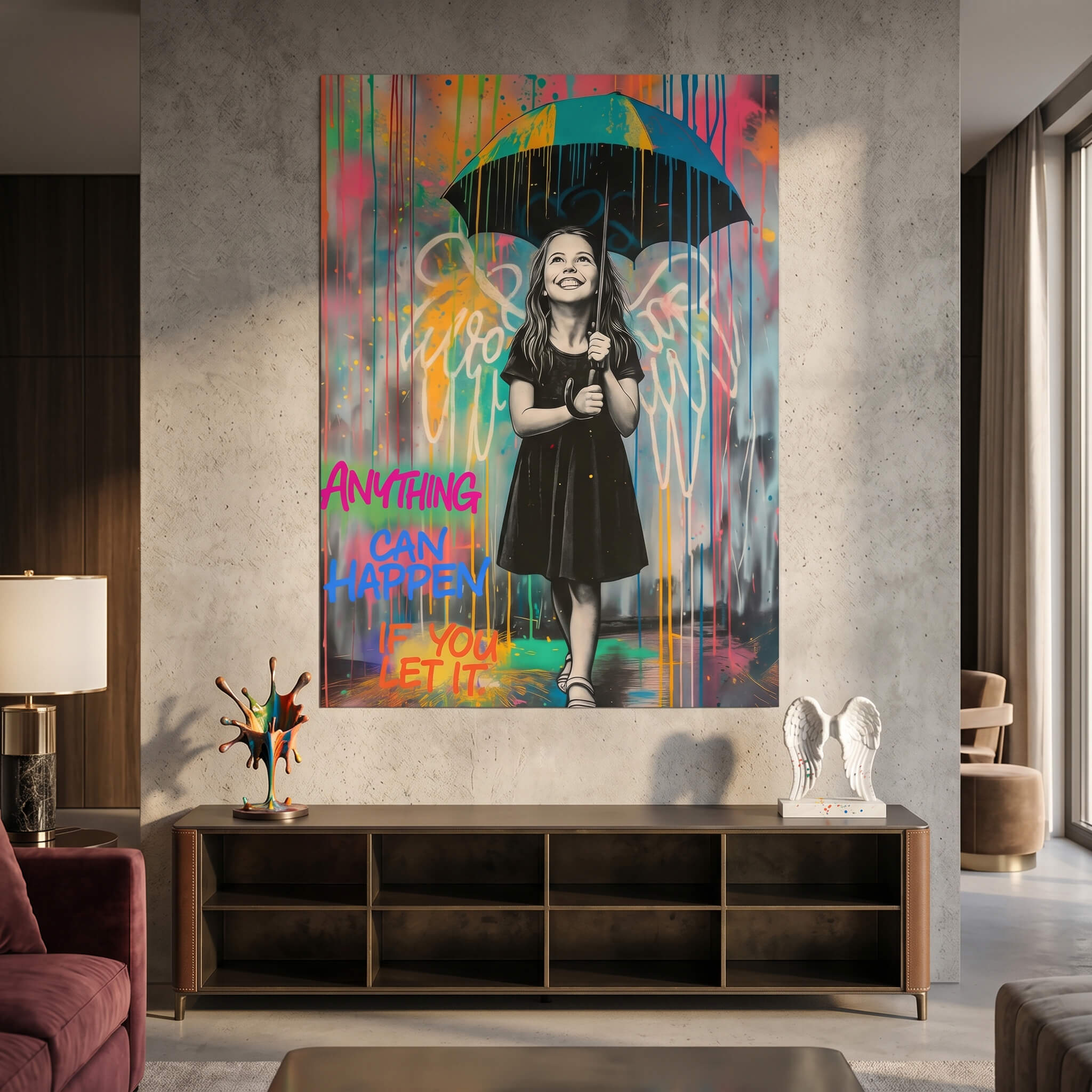 Banksy Umbrella - Poster