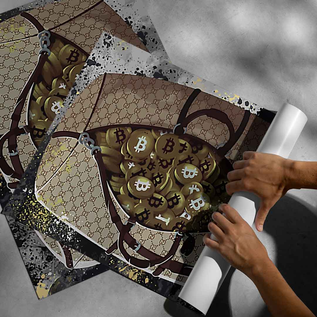 Skórzana Torba Bitcoin – Plakat