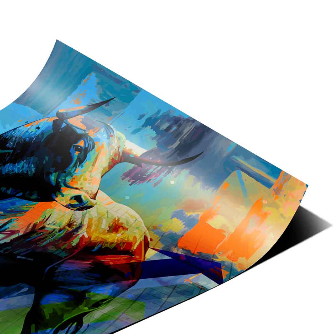 Colorful Bull - Poster