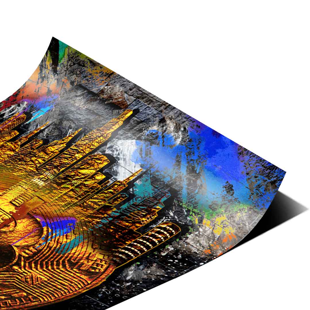 Graffiti Bitcoin – Plakat