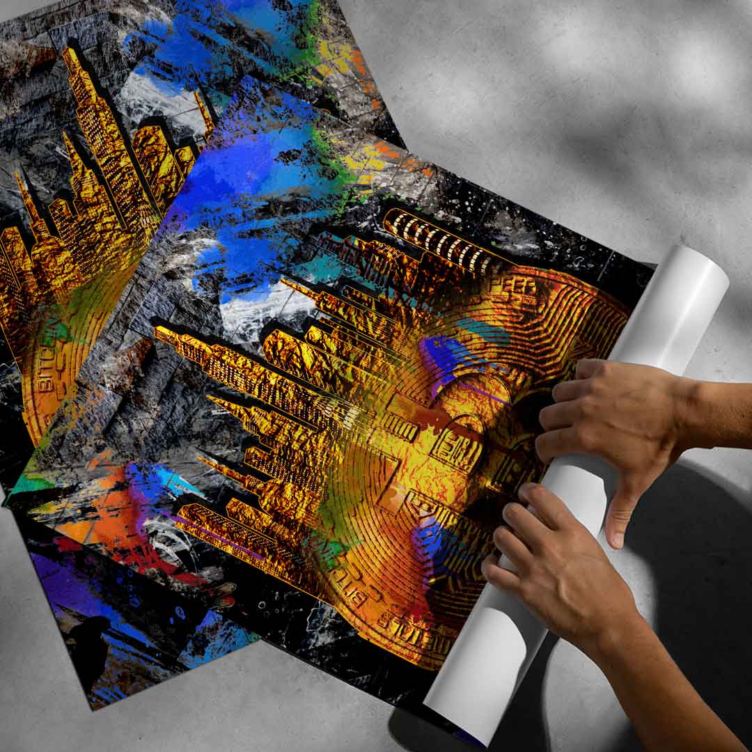 Graffiti Bitcoin – Plakat