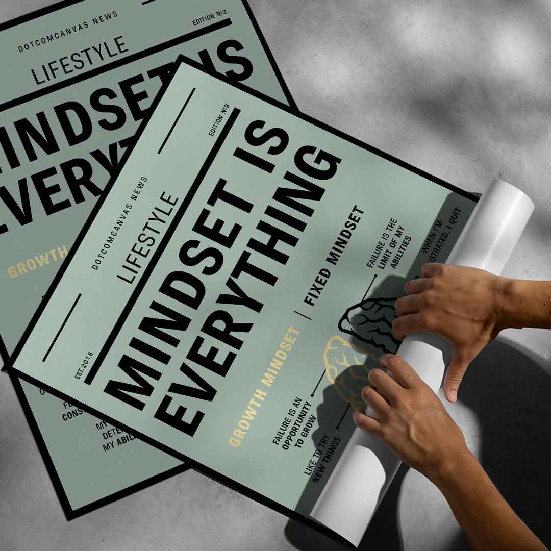 Myślenie nastawione na rozwój a myślenie nastawione na trwałość - Plakat