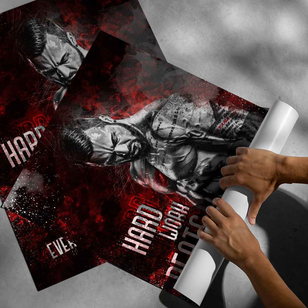 Ciężka Praca Kulturystyka - Plakat