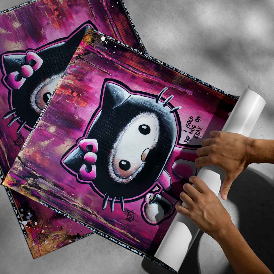 Hallo Graffiti Katze - Plakat