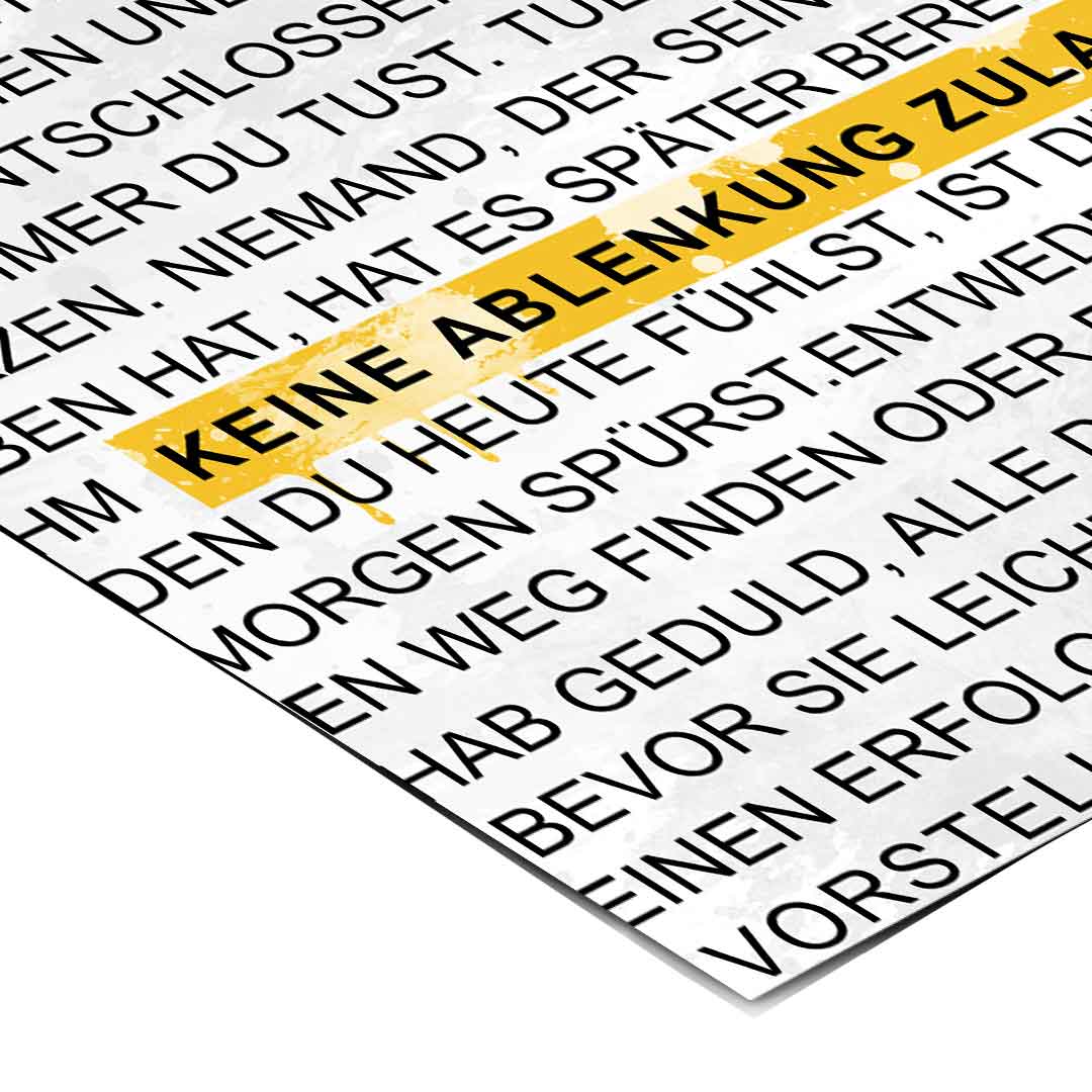 Bez rozpraszania uwagi – plakat
