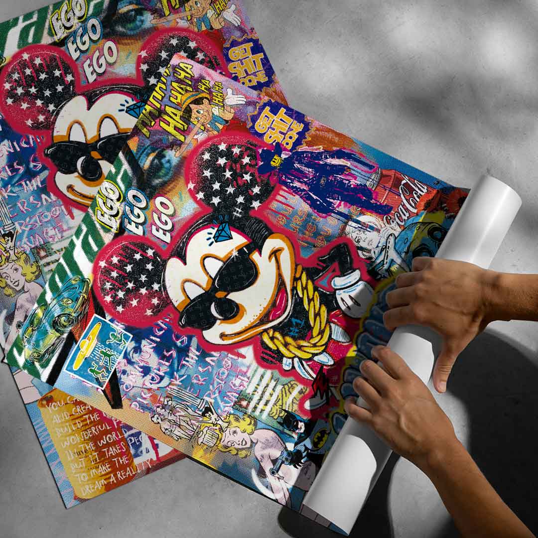 Mickey gold chain - Poster