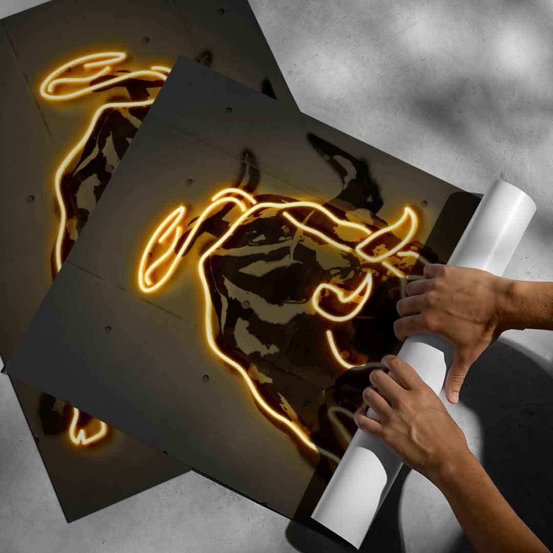 Neon Stier - Plakat