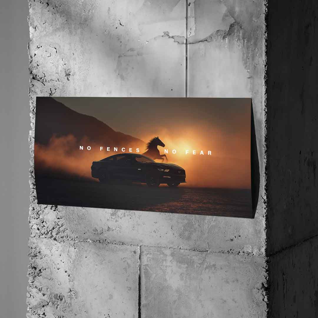 Żadnych płotów, żadnego strachu ( Ford Mustang ) - Plakat