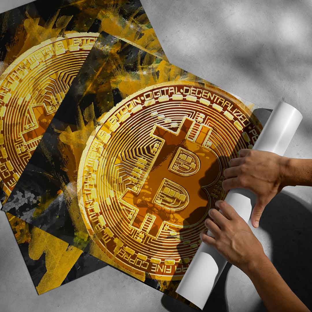 Malowanie Bitcoina - Plakat