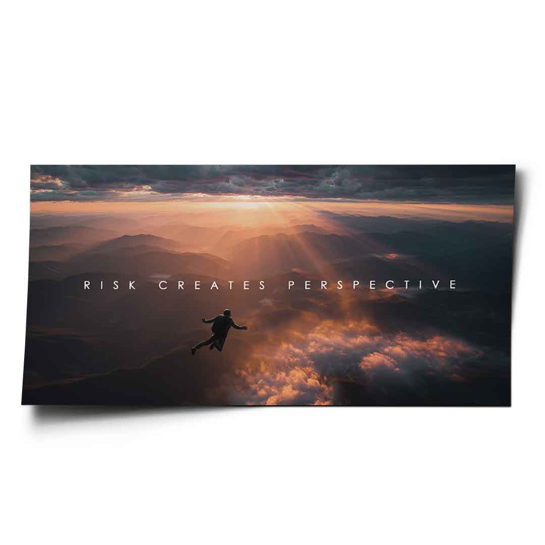 Ryzyko tworzy perspektywę — plakat